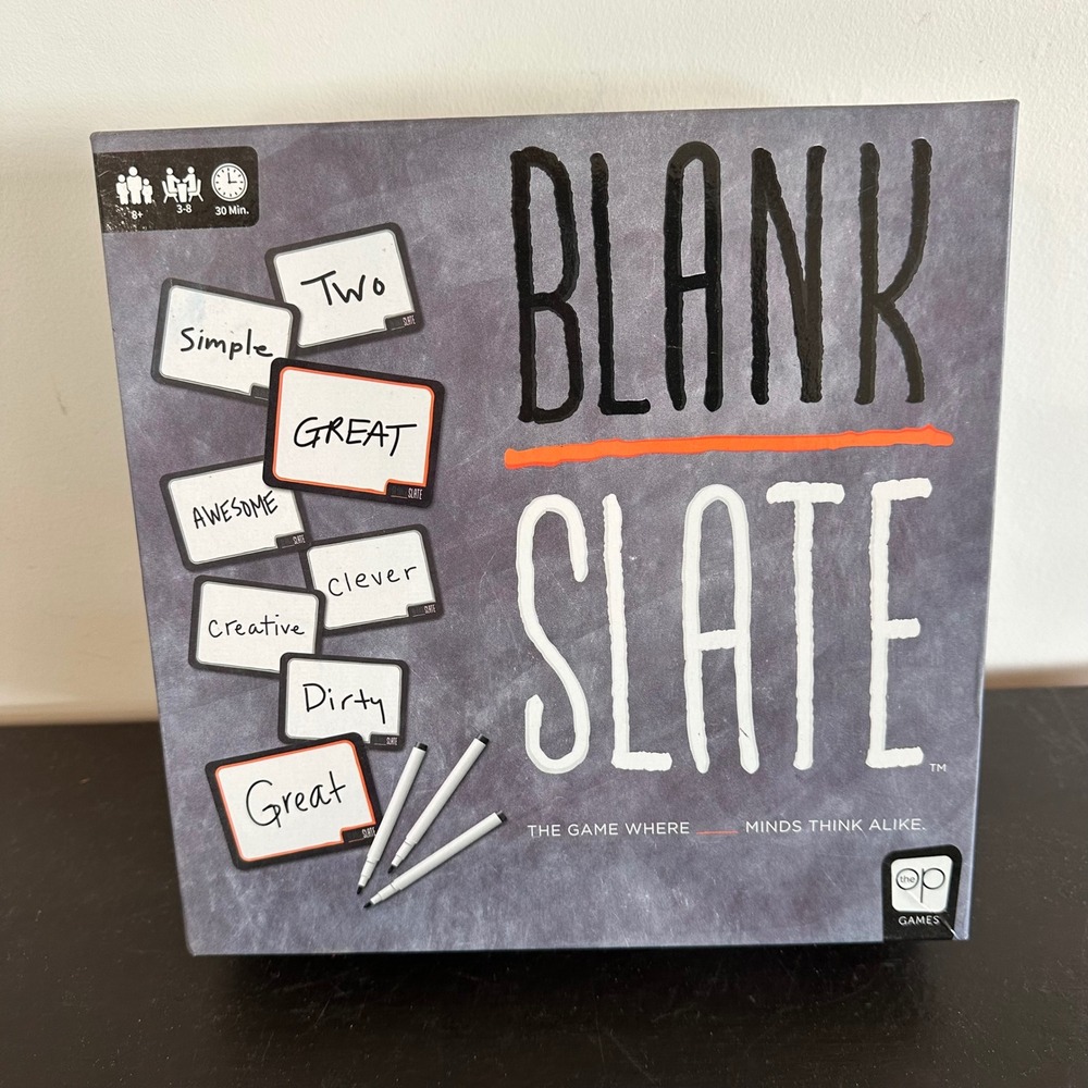 Blank Slate Board Game The Op Games Family Party Word Matching Game New